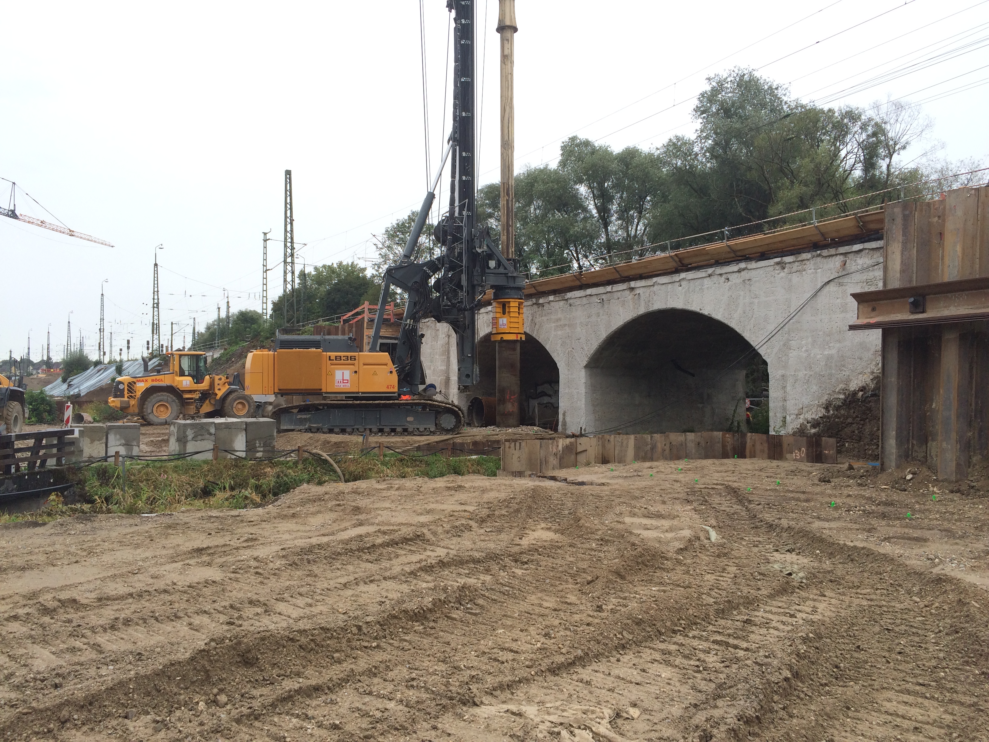 EÜ Mühlbachbrücke: Bohrpfahlarbeiten