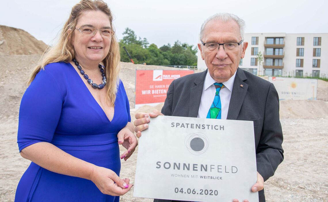 Spatenstich Sonnenfeld Grundstein